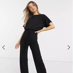 AX Paris Black Tie Waist Jumpsuit